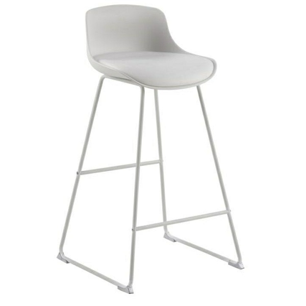 Stołek barowy Tina White PU - ACTONA